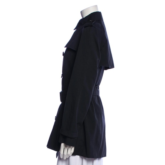 Burberry London Short Trench Coat in Navy - Picture 2 of 4